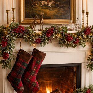 Restoration Hardware Eucalyptus Pepperberry 5 Feet Garland NIB